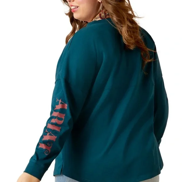 ARIAT NWT LOVE OVERSIZED TEE in XL - Picture 3 of 7